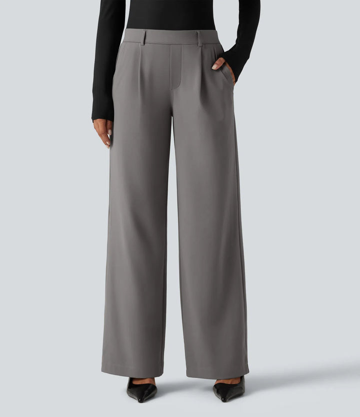 Halara Flex DayStretch Low Rise Straight Leg Work Pants with Pockets