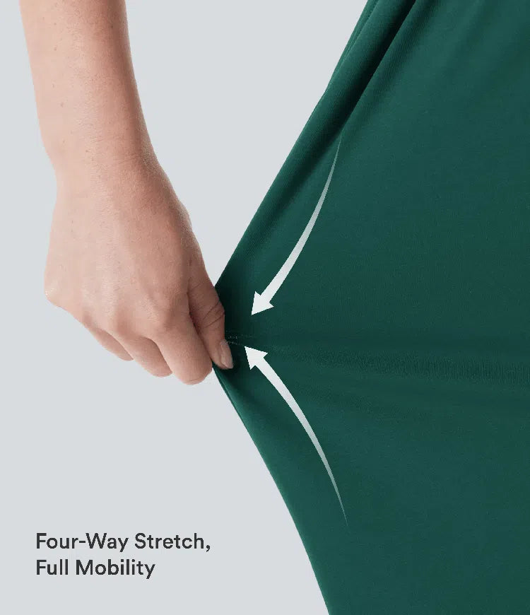 V Neck Sleeveless Ruched Pocket Jumpsuit-Easy Peezy