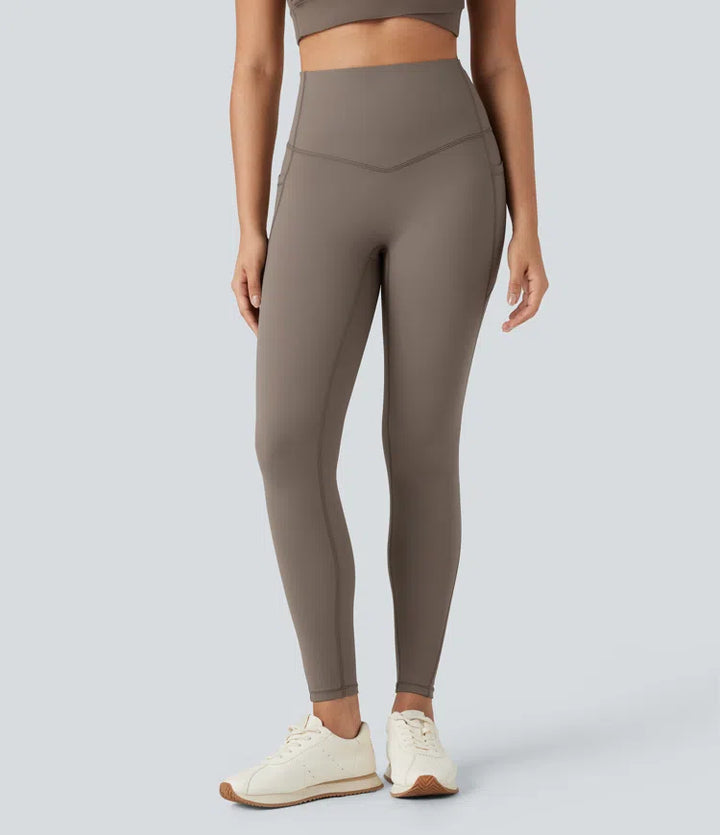 Halara Ultrasculpt Heat High Waisted Tummy Control Fleece Yoga Leggings with Pockets