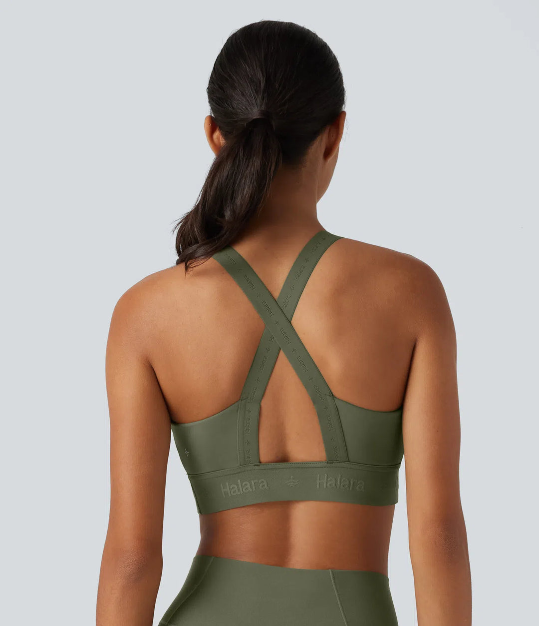 SpeedWave Medium Support U Neck Built-in Bra Quick Dry Running Sports Bra DD-F Cups