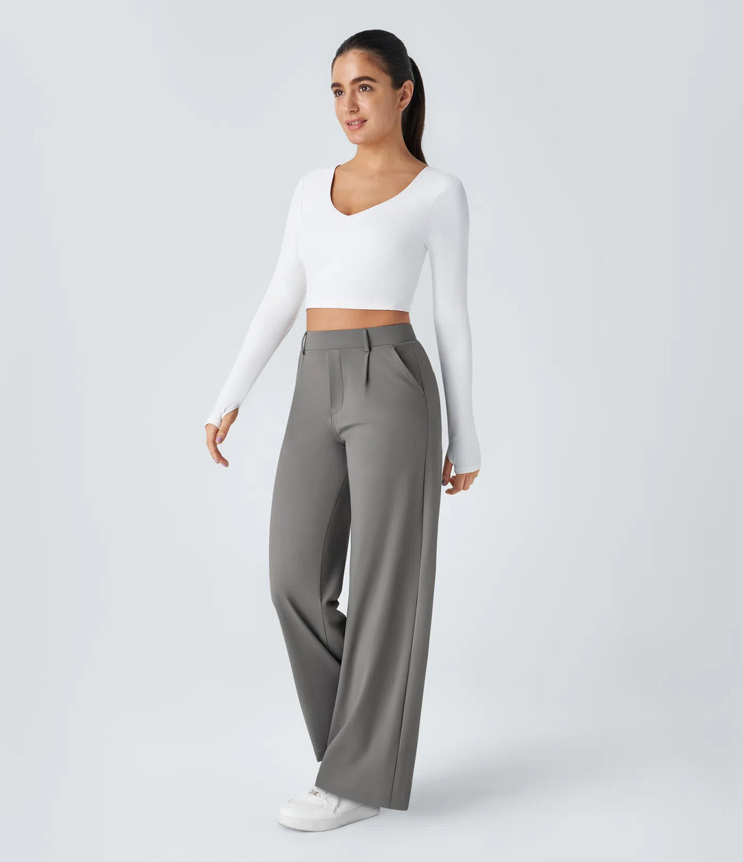 Halara Flex DayStretch High Waisted Pocket Straight Leg Work Pants