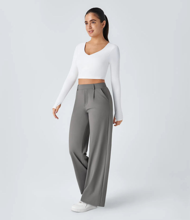Halara Flex DayStretch High Waisted Pocket Straight Leg Work Pants