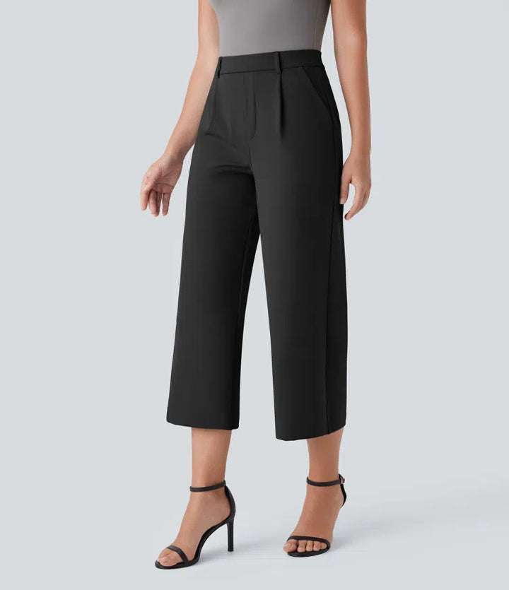 Halara Flex DayStretch High Waisted Side Pocket Straight Leg Capri Work Pants