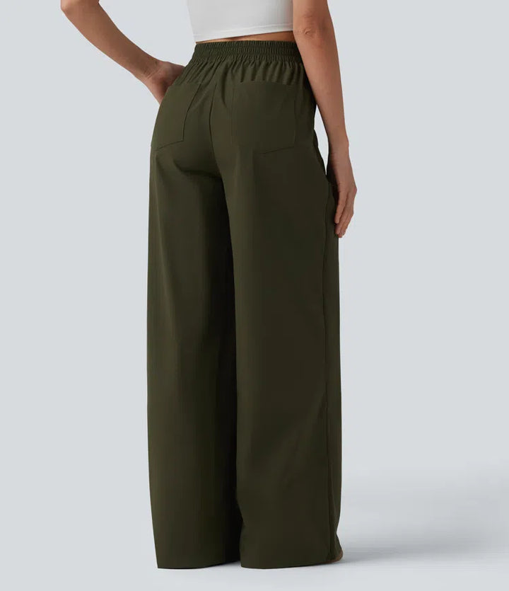 High Waisted Wide Leg Baggy Casual Pants with Pockets