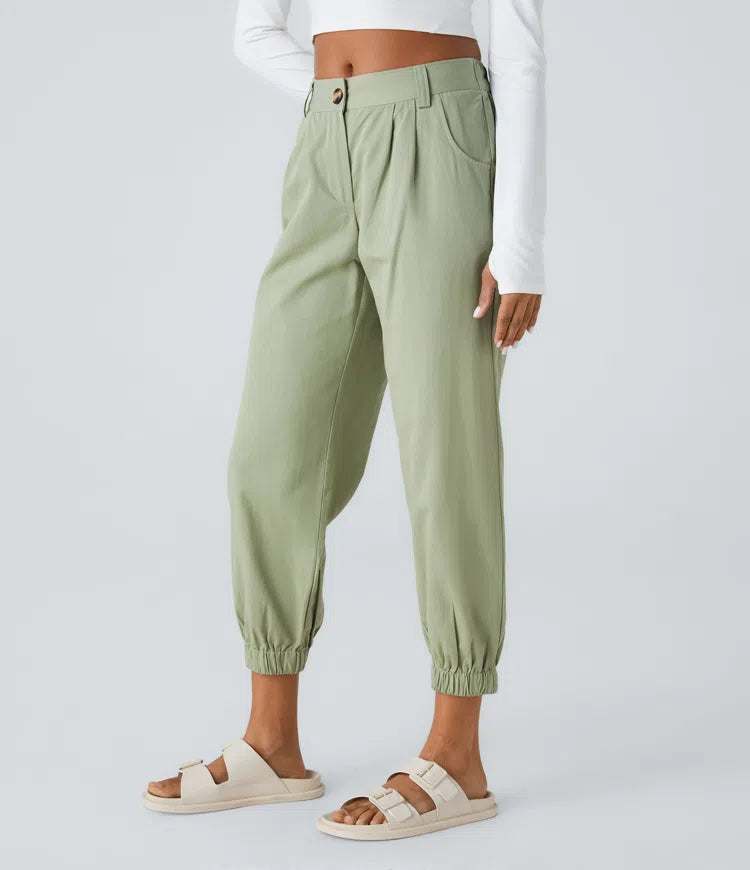 Mid Rise Casual Joggers with Pockets