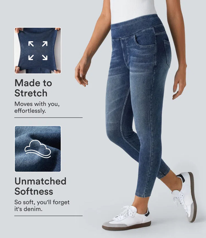 Halara Flex High Waisted Pockets Denim Casual Leggings