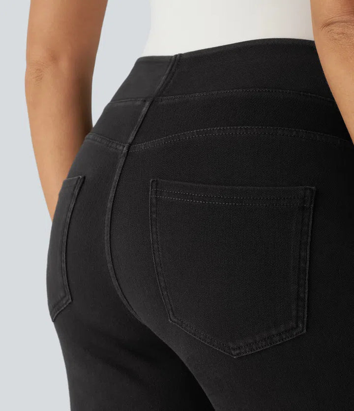 Halara Flex High Waisted Pockets Straight Leg Work Jeans