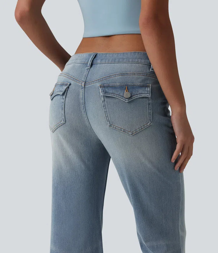 Halara Flex Low Rise Flare Casual Jeans with Pockets