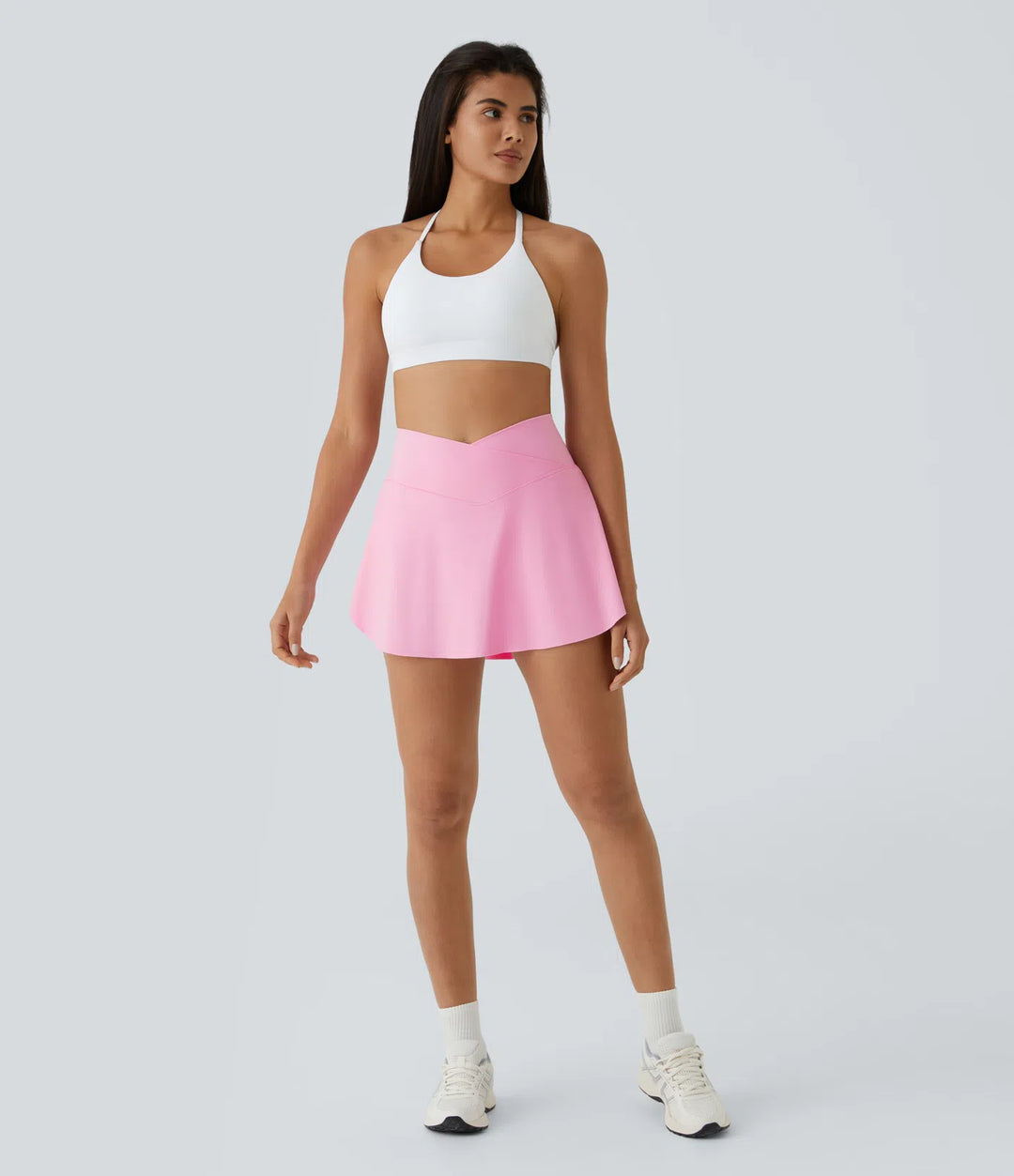 SoftlyZero Airy Crossover Pocket 2-in-1 InstantCool Tennis Skirt-Lucid-Longer Length