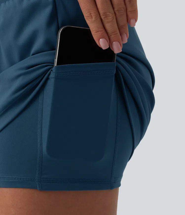 Softlyzero Airy High Waisted Tummy Control 2-in-1 InstantCool Yoga Shorts 5&