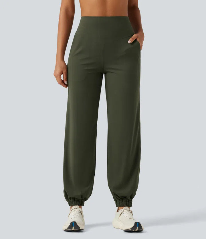 Halara UltraSculpt High Waisted Tummy Control Tapered Yoga Joggers with Pockets
