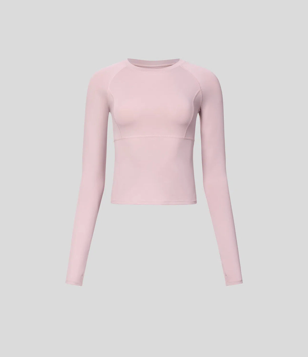 Solid Thumb Hole Yoga Sports Top