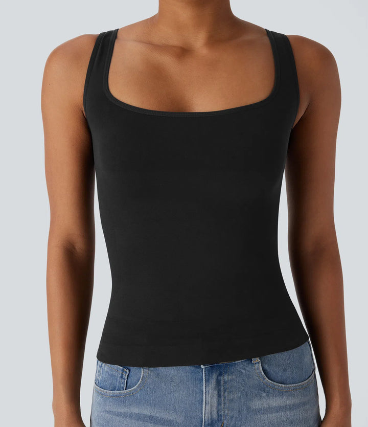 OneForm Seamless Flow Square Neck Lounge Shapewear Tank Top