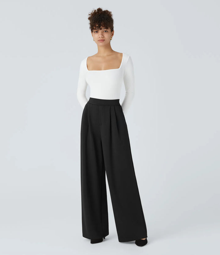 Halara Flex High Waisted Pocket Wide Leg Work Pants