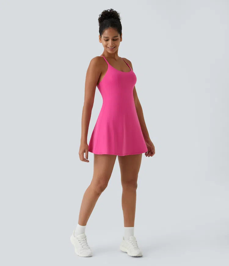 SoftlyZero Plush Backless Active Dress-Easy Peezy Edition