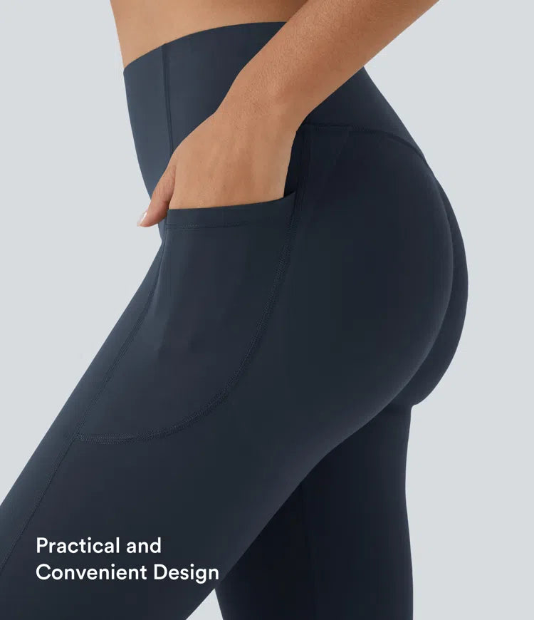 Halara UltraSculpt High Waisted Scrunch Butt Lifting Tummy Control Pocket Shaping Capri Training Leggings