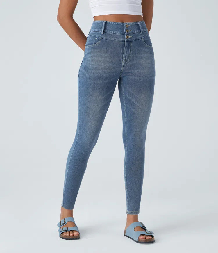 Halara Flex High Waisted Zipper Pockets Casual Skinny Jeans