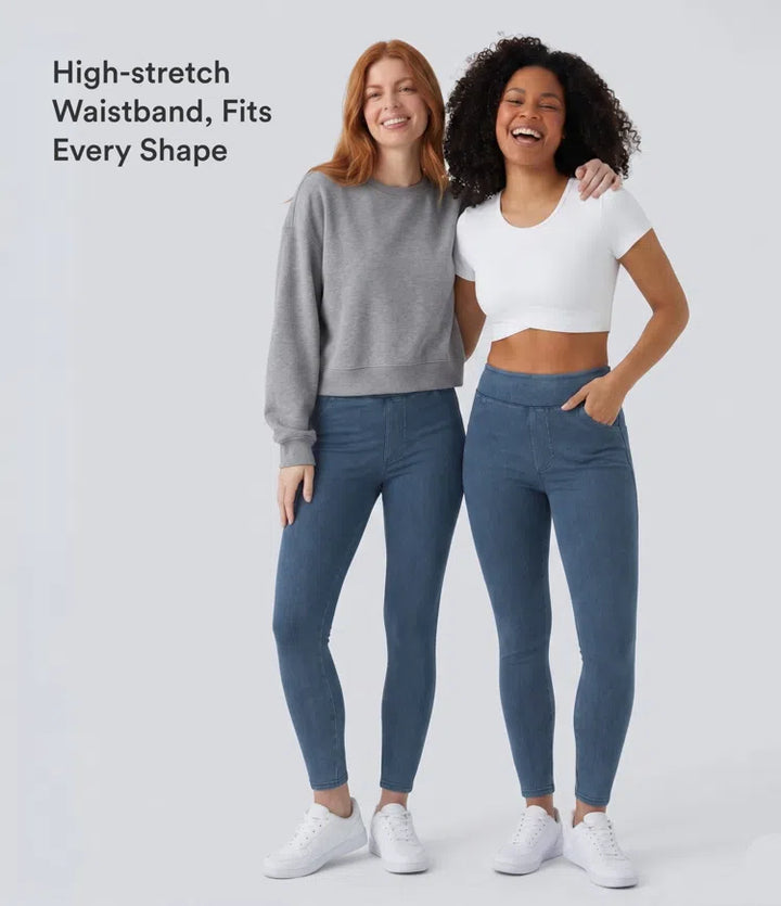 Halara Flex High Waisted Pocket Denim Casual Leggings