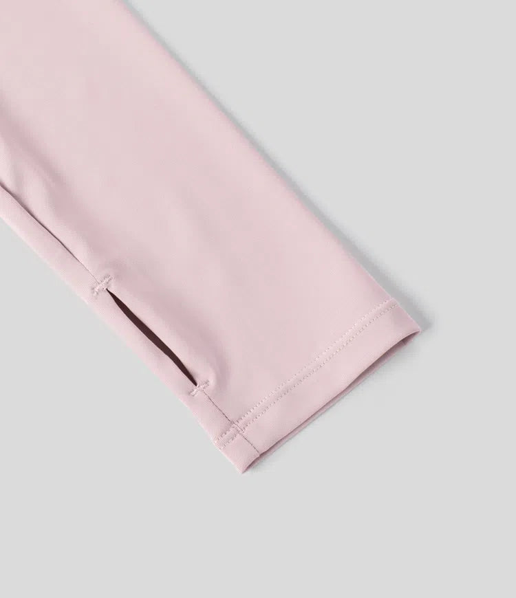 Solid Thumb Hole Yoga Sports Top