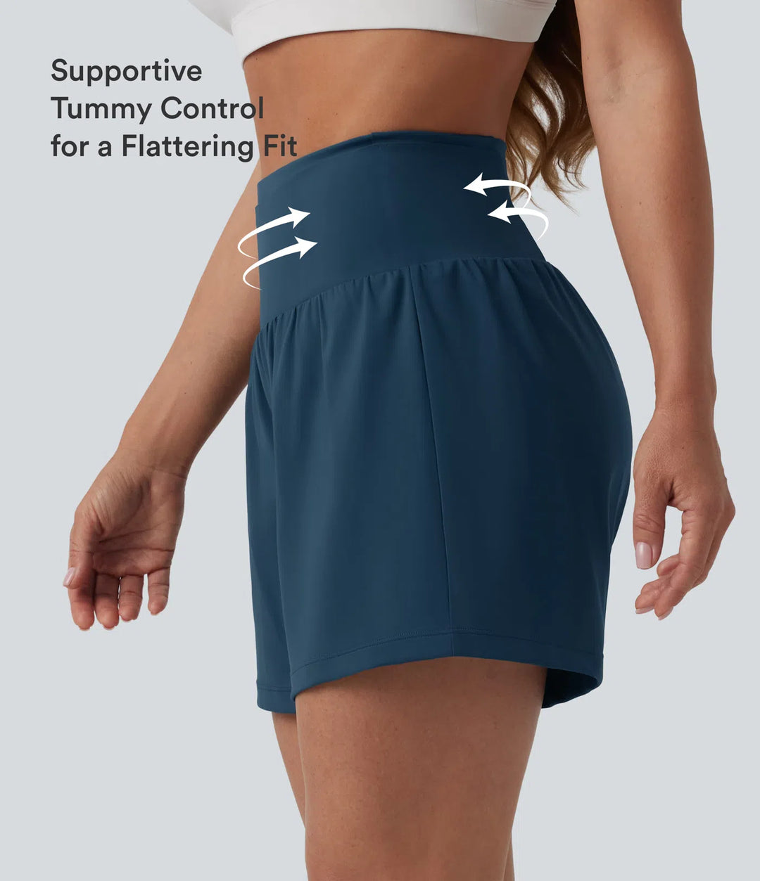 Softlyzero Airy High Waisted Tummy Control 2-in-1 InstantCool Yoga Shorts 5&