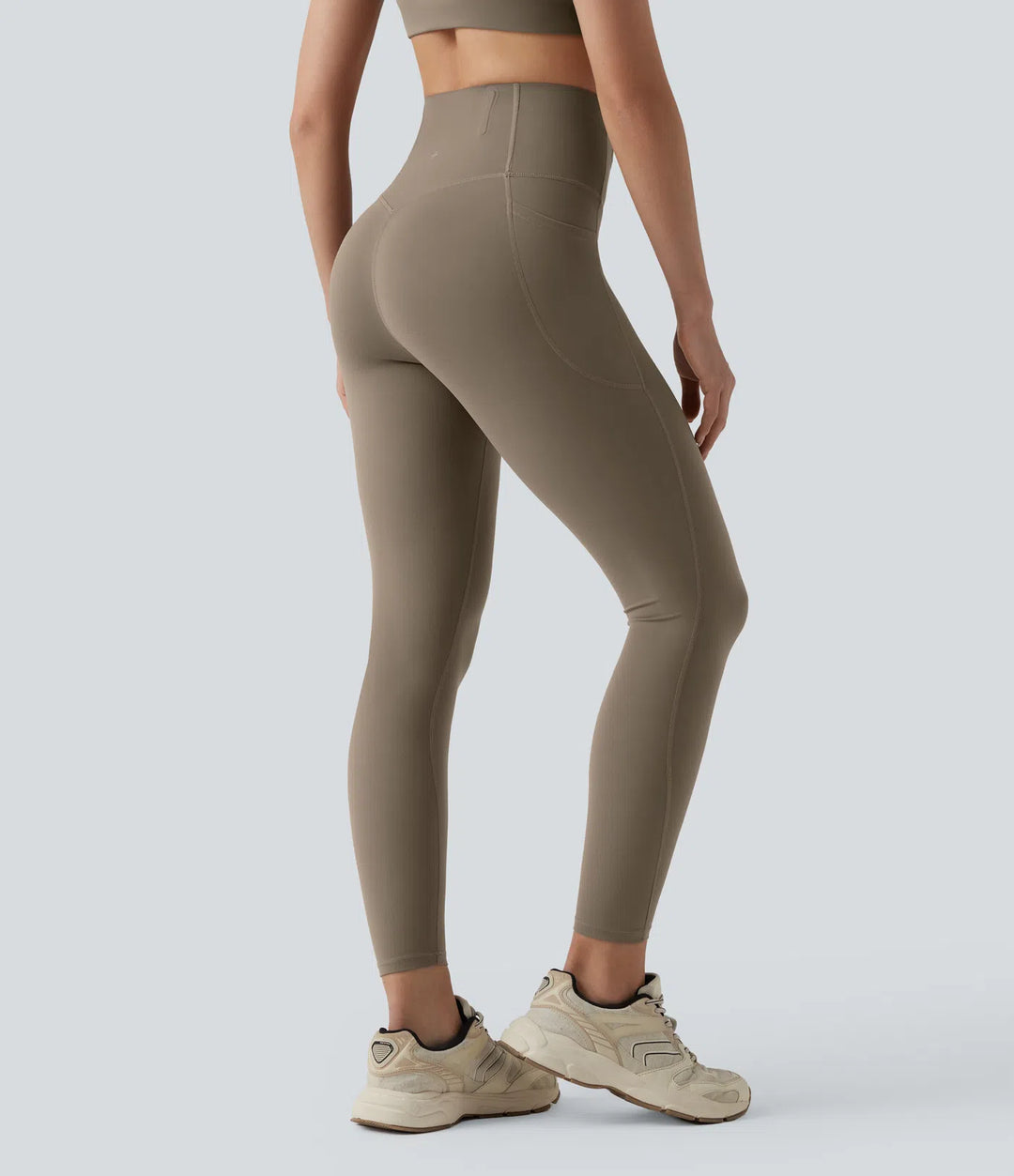 Halara UltraSculpt High Waisted Anti-Roll Tummy Control Shaping Workout Leggings with Pockets