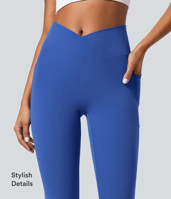 SoftlyZero Crossover Pocket Plain Leggings