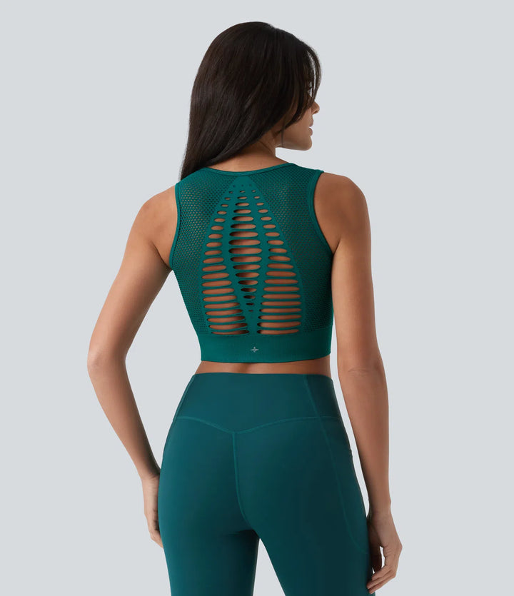 OneForm Seamless Flow Cut-Out Built-in Bra Yoga Tank Top