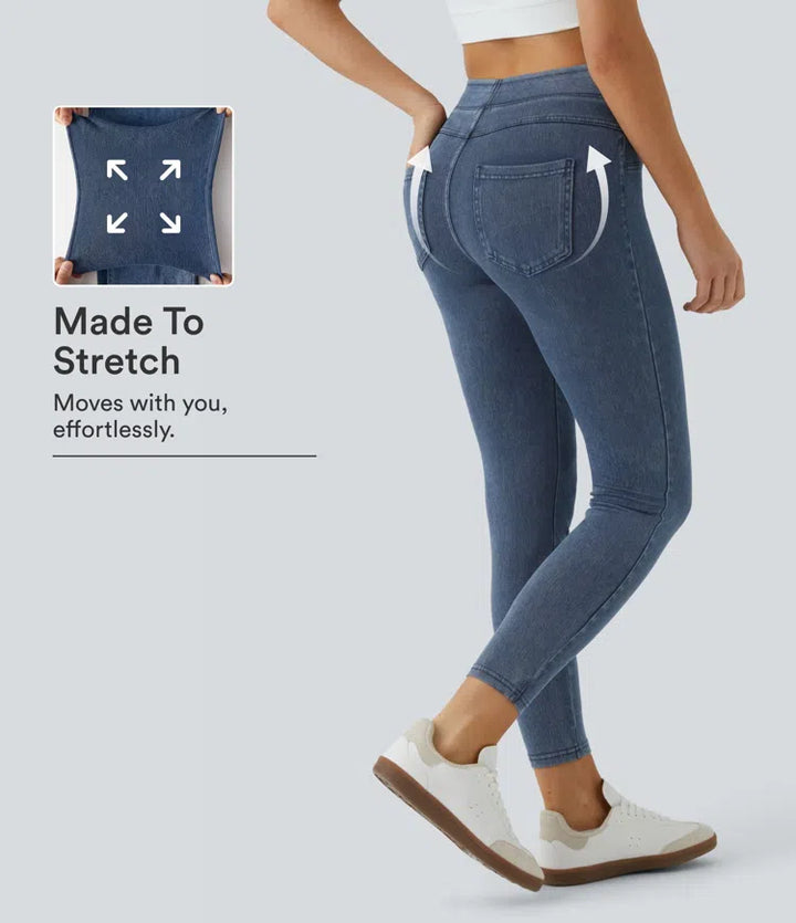 Halara Flex High Waisted Pocket Denim Casual Leggings