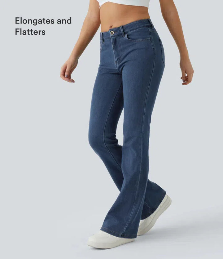 Halara Flex Mid Rise Pockets Casual Bootcut Jeans
