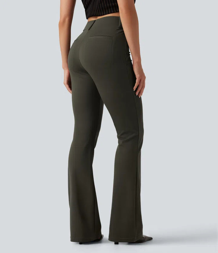 Halara Flex Mid Rise Bootcut Work Pants with Pockets