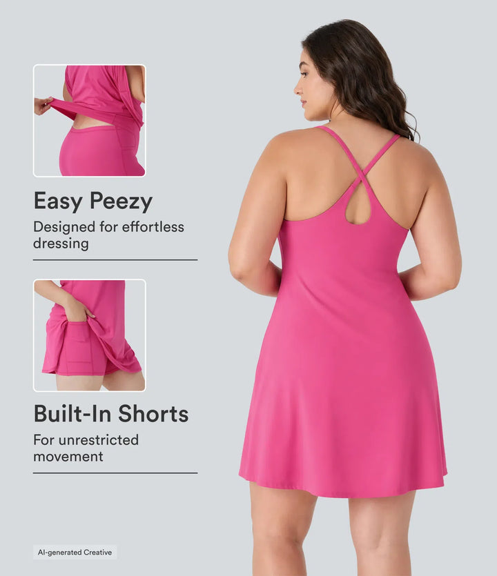 SoftlyZero Plush Active Plus Size Dress-Longer Length-Easy Peezy Edition