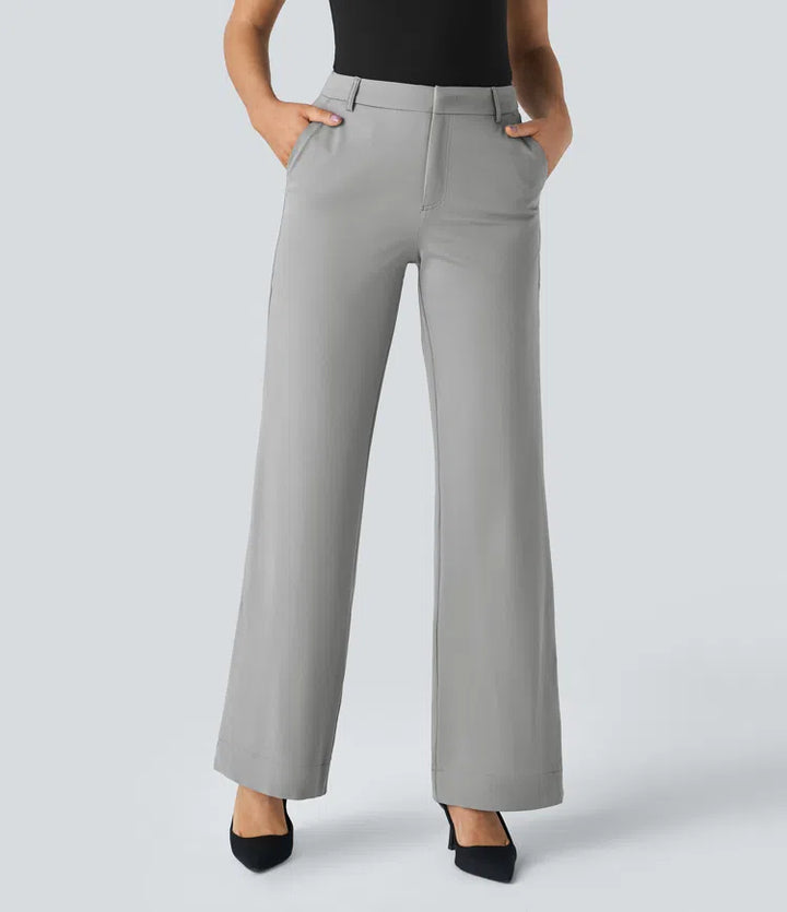 Halara Flex Mid Rise Pocket Straight Leg Work Pants