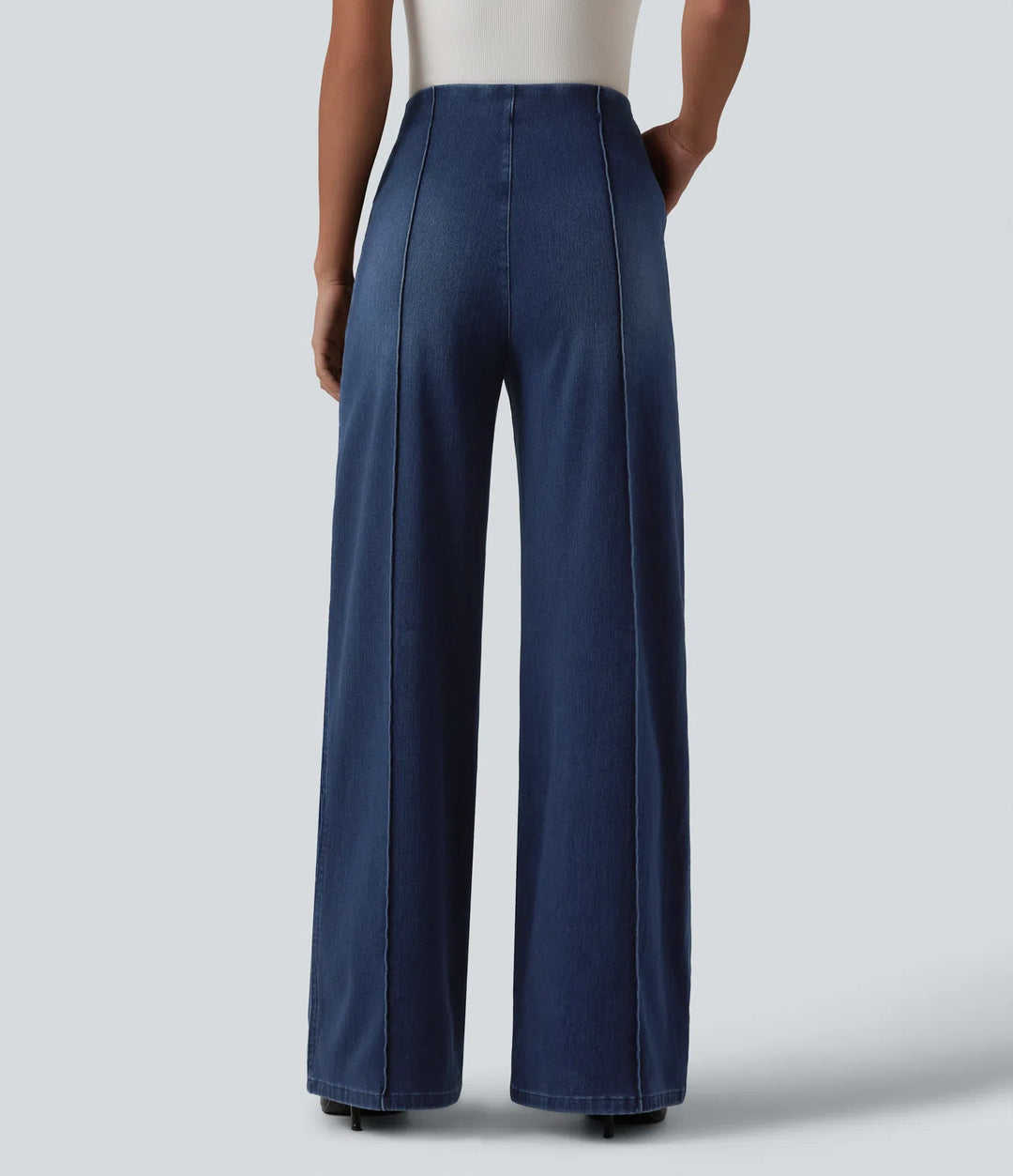 Halara Flex High Waisted Wide Leg Work Jeans with Pockets