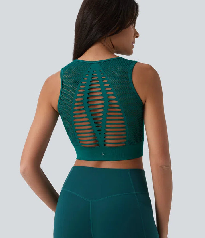 OneForm Seamless Flow Cut-Out Built-in Bra Yoga Tank Top