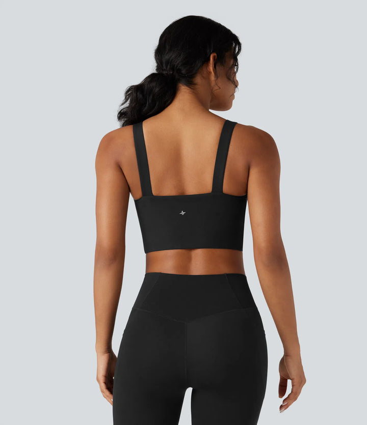 Halara UltraSculpt Light Support Molded Cups Push-Up Yoga Sports Bra