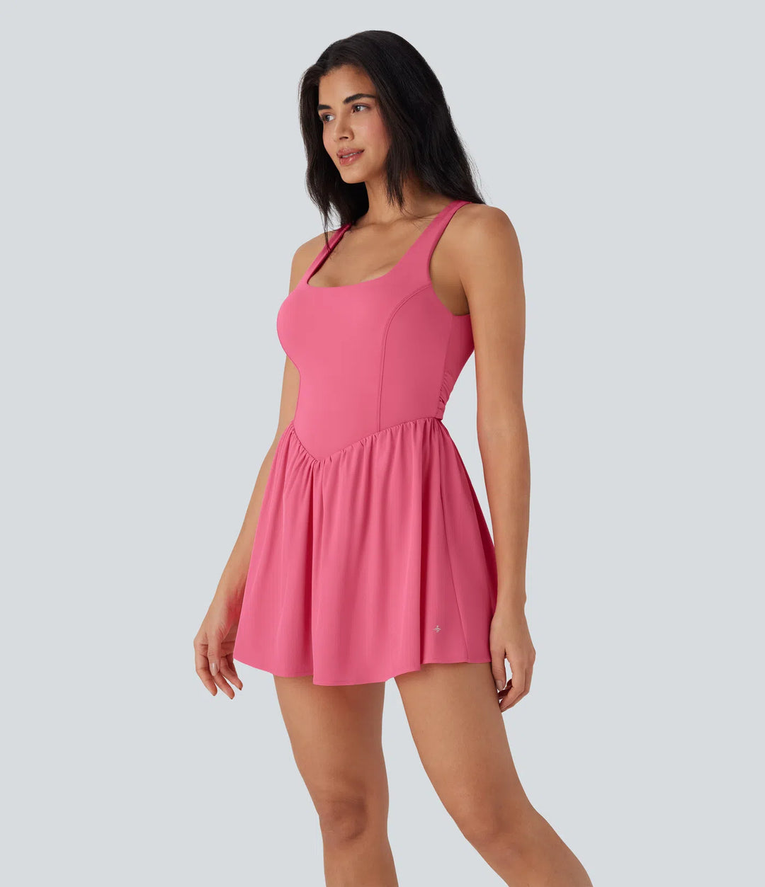 Breezeful Tie Back 2-in-1 Quick Dry Mini Dance Active Dress with Pocket-Easy Peezy Edition