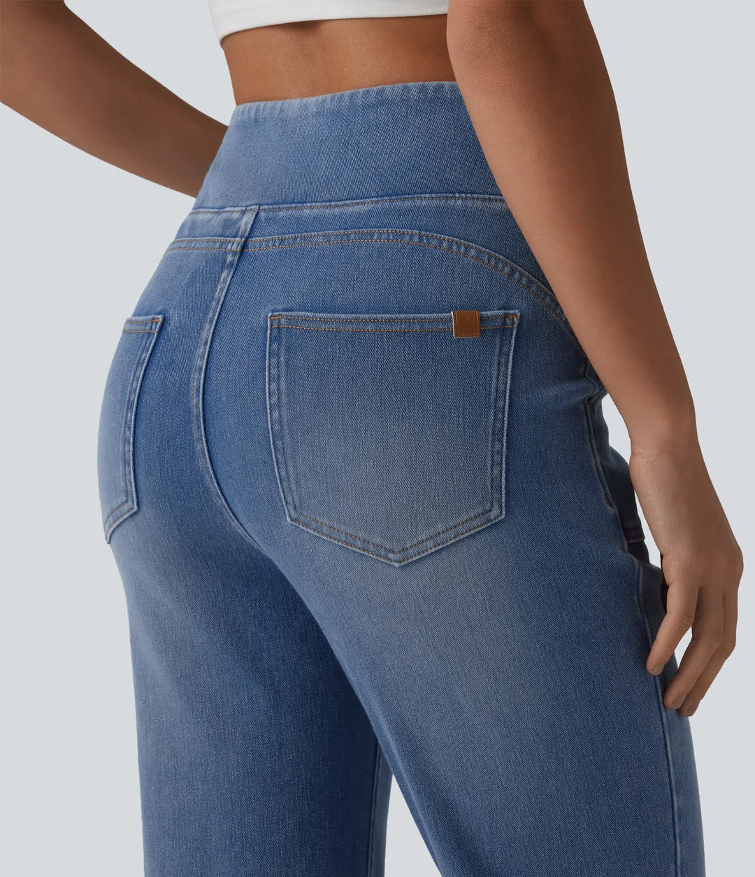 Halara Flex High Waisted Tummy Control Bootcut Casual Jeans with Pockets