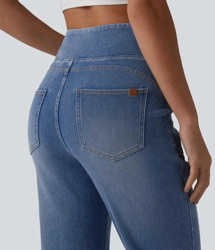 Halara Flex High Waisted Tummy Control Bootcut Casual Jeans with Pockets