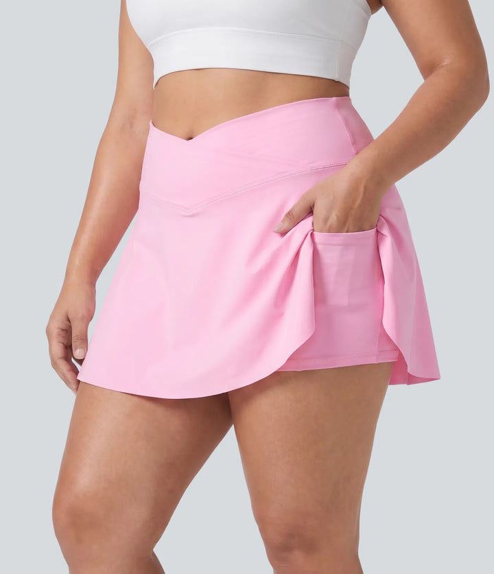 Everyday SoftlyZero Airy Crossover Pocket 2-in-1 InstantCool Tennis Plus Size Skirt-Lucid
