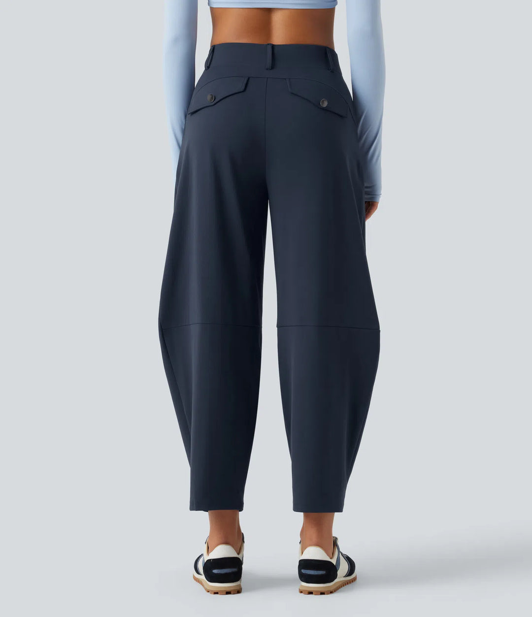 DayStretch High Waisted Barrel Leg Dance Pants with Pockets