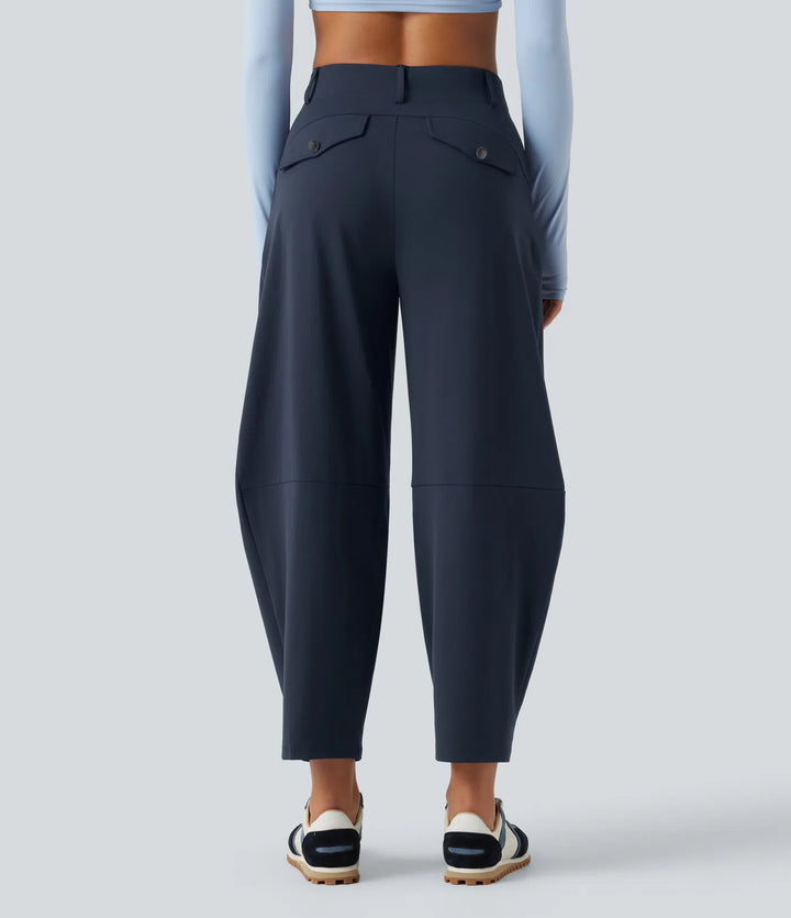 DayStretch High Waisted Barrel Leg Dance Pants with Pockets