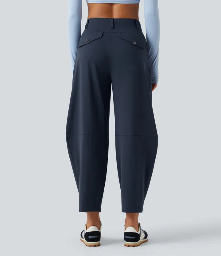 DayStretch High Waisted Barrel Leg Dance Pants with Pockets