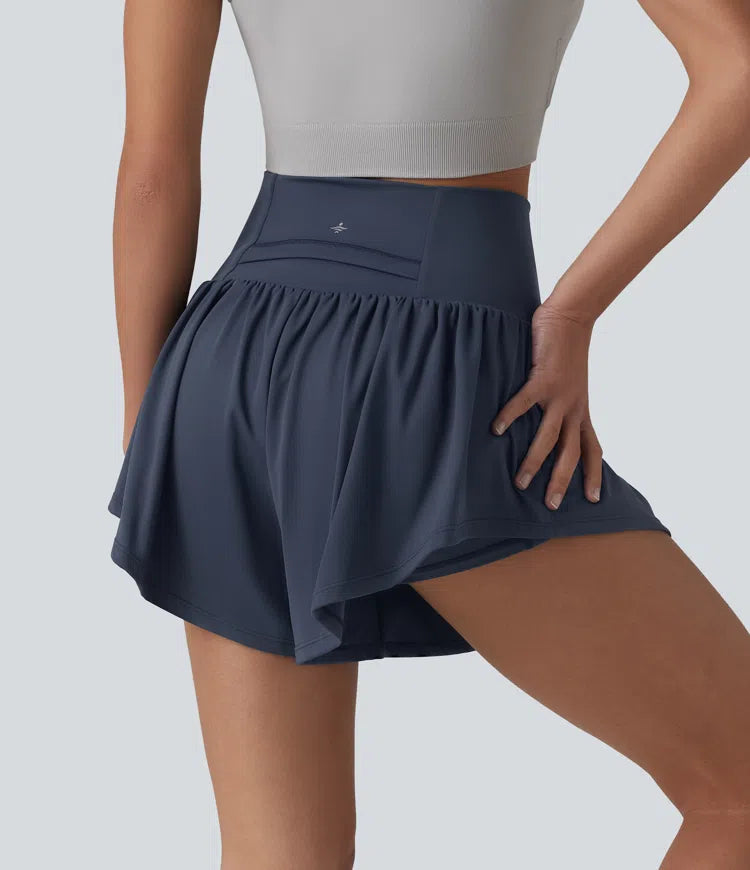 SoftlyZero Airy High Waisted 2-in-1 InstantCool Yoga Shorts 3&