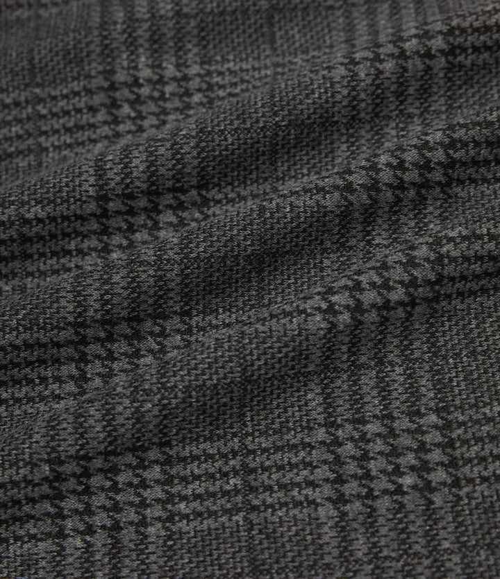 High Neck Sleeveless Bodycon Houndstooth Plaid Midi Work Dress