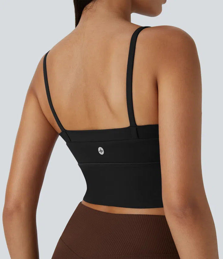 SoftlyZero Low Support V Neck Yoga Sports Bra-A-D Cups