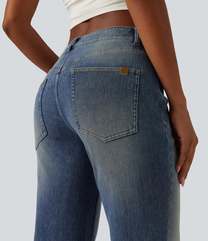 Halara Flex Low Rise Flare Casual Jeans with Pockets