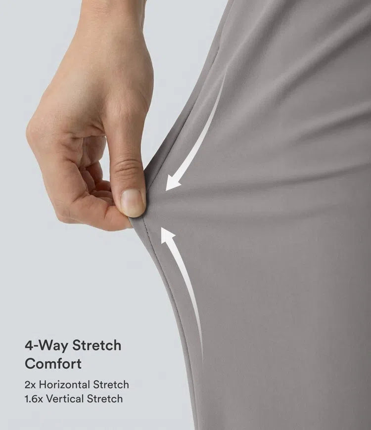 Halara Flex High Waisted Body Sculpt Waist-Slimming Pocket Wide Leg Micro Waffle Work Pants
