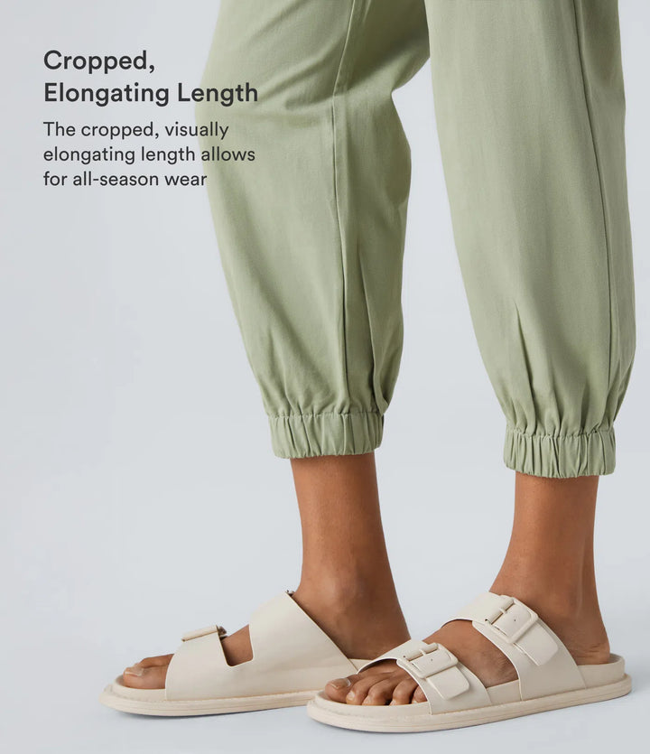 Mid Rise Casual Joggers with Pockets