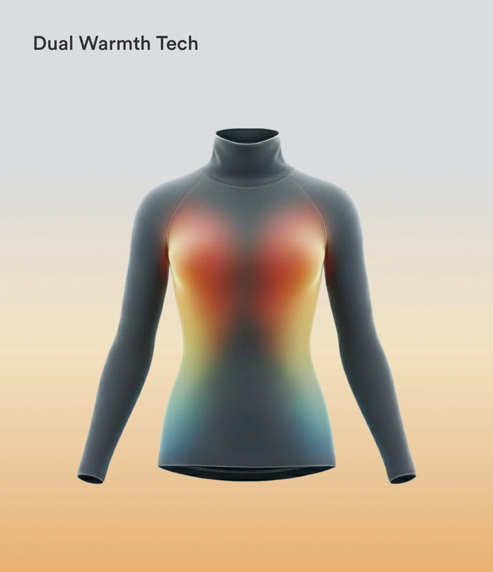 Halara HeatCore Turtleneck Long Sleeve Thumb Hole Casual Warming Top