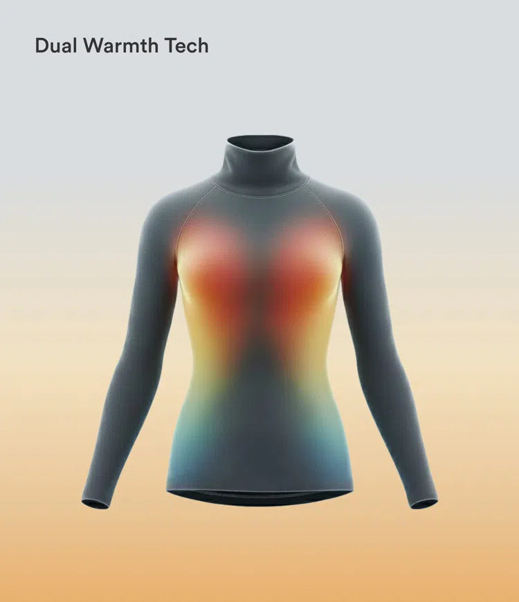 Halara HeatCore Turtleneck Long Sleeve Thumb Hole Casual Warming Top